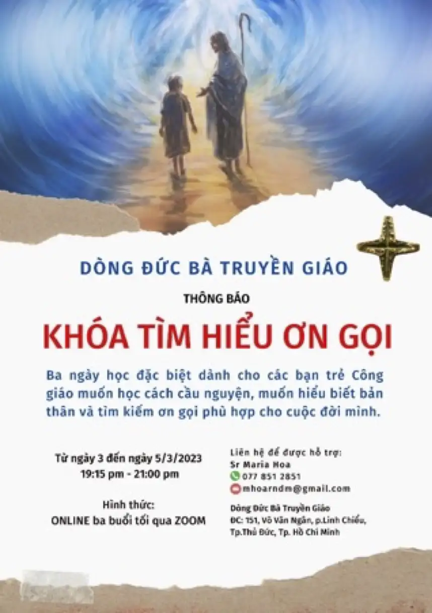 Khoá tìm hiểu ơn gọi | Dòng Đức Bà Truyền Giáo | hiệp thông Loan bao Tin mừng