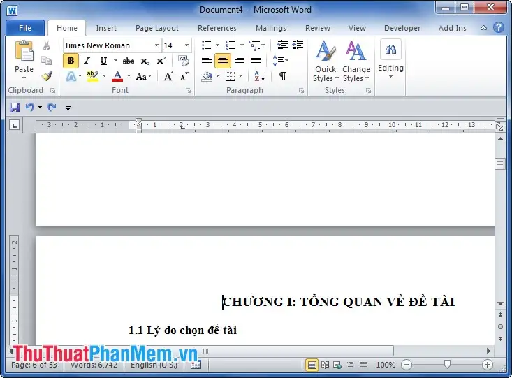 Cách tạo Section để đánh số trang bất kỳ trong Word